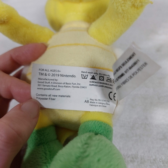 Super Mario Nintendo Koopa Troopa Turtle 8" Plush 2019 Stuffed Animal Yellow - Picture 5 of 5